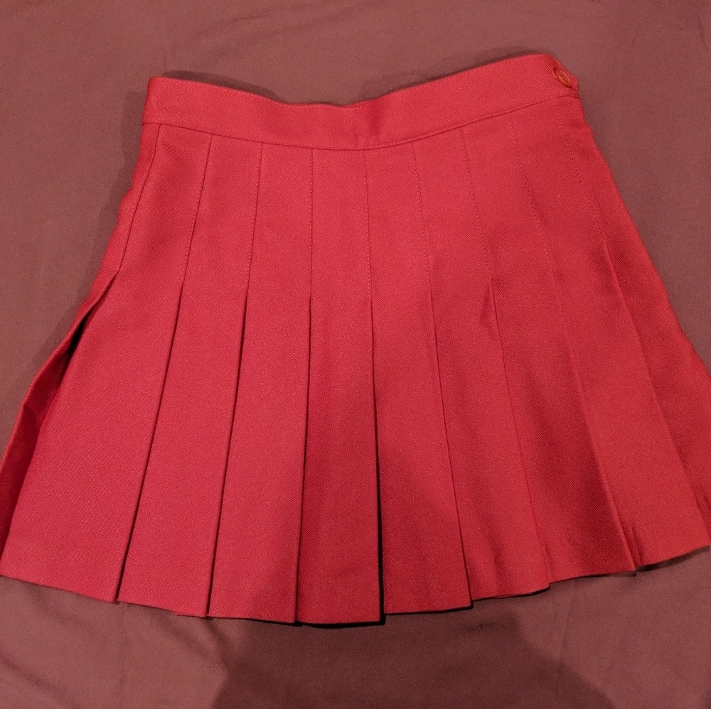 American Apparel Red Tennis Skirt in Small